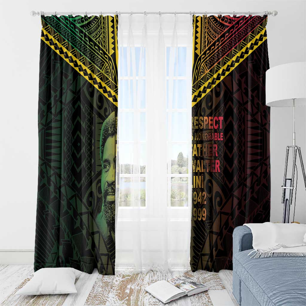Happy Vanuatu Father Lini Day Window Curtain LT05 - Polynesian Pride
