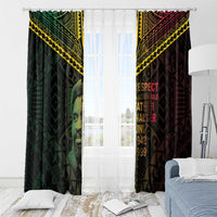 Happy Vanuatu Father Lini Day Window Curtain LT05 - Polynesian Pride