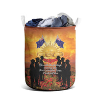 ANZAC Day Laundry Basket Remembrance Tribute Soldiers And Poppy Field LT05 - Polynesian Pride