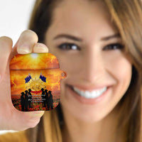 ANZAC Day AirPods Case Remembrance Tribute Soldiers And Poppy Field LT05 - Polynesian Pride