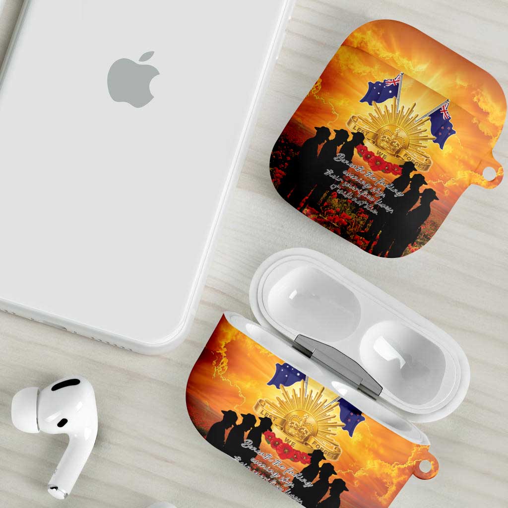 ANZAC Day AirPods Case Remembrance Tribute Soldiers And Poppy Field LT05 - Polynesian Pride