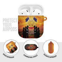 ANZAC Day AirPods Case Remembrance Tribute Soldiers And Poppy Field LT05 - Polynesian Pride