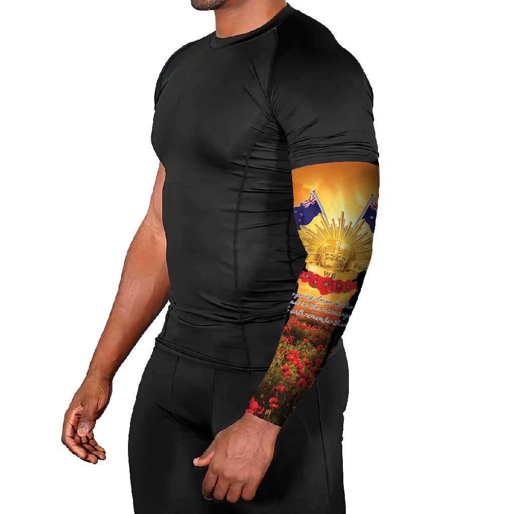 ANZAC Day Arm Sleeves Remembrance Tribute Soldiers And Poppy Field LT05 - Polynesian Pride