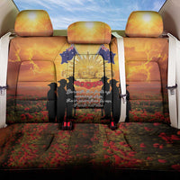 ANZAC Day Back Car Seat Cover Remembrance Tribute Soldiers And Poppy Field