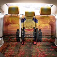 ANZAC Day Back Car Seat Cover Remembrance Tribute Soldiers And Poppy Field