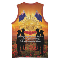 ANZAC Day Basketball Jersey Remembrance Tribute Soldiers And Poppy Field LT05 - Polynesian Pride