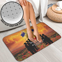 ANZAC Day Bathroom Set Remembrance Tribute Soldiers And Poppy Field