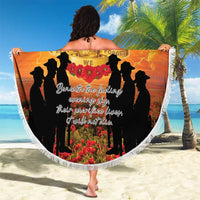 ANZAC Day Beach Blanket Remembrance Tribute Soldiers And Poppy Field LT05 - Polynesian Pride