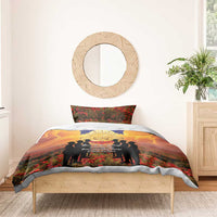 ANZAC Day Bedding Set Remembrance Tribute Soldiers And Poppy Field