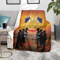 ANZAC Day Blanket Remembrance Tribute Soldiers And Poppy Field LT05 - Polynesian Pride