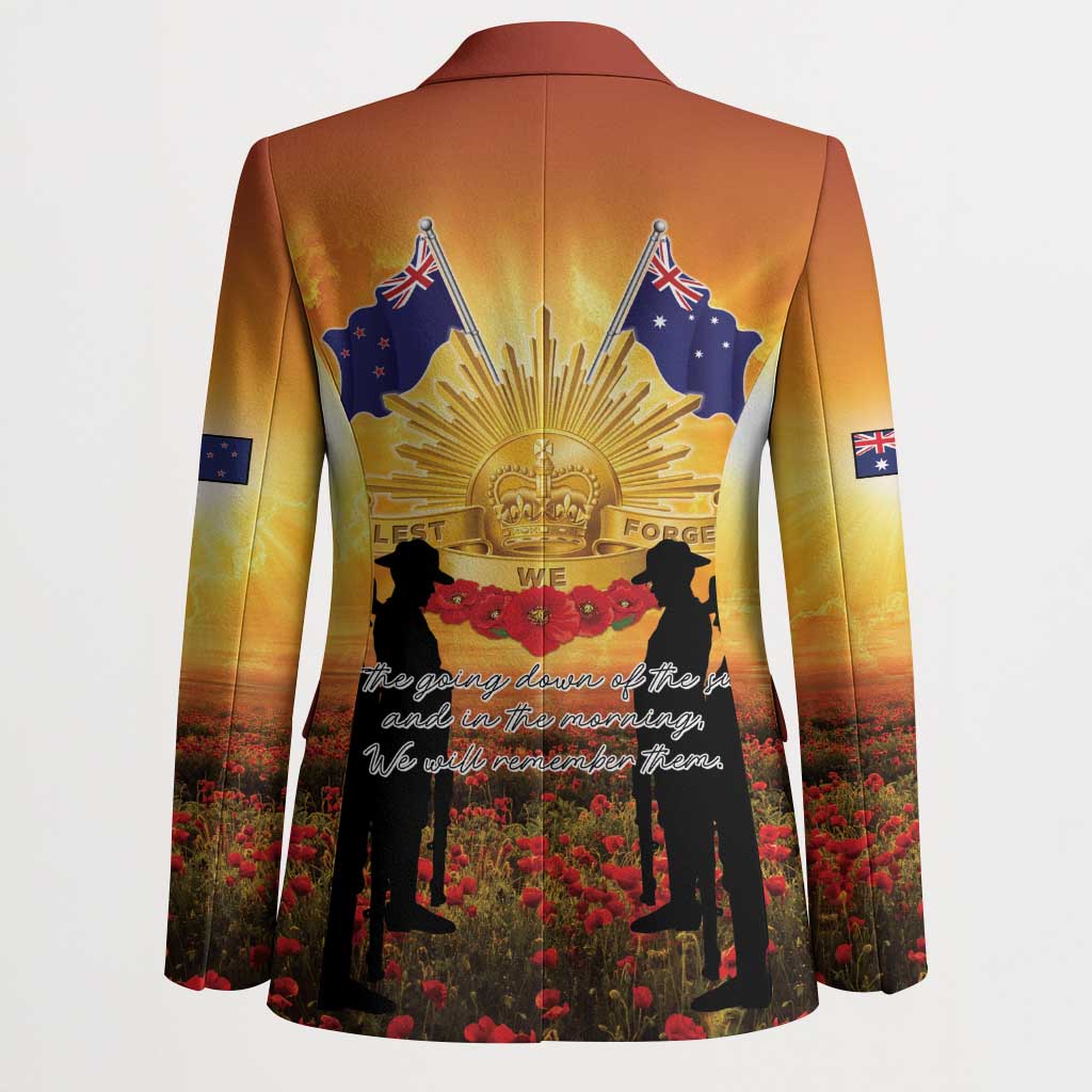 ANZAC Day Blazer Remembrance Tribute Soldiers And Poppy Field LT05 - Polynesian Pride