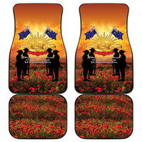 ANZAC Day Car Mats Remembrance Tribute Soldiers And Poppy Field LT05 - Polynesian Pride