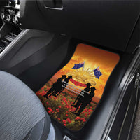 ANZAC Day Car Mats Remembrance Tribute Soldiers And Poppy Field LT05 - Polynesian Pride