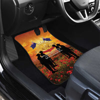 ANZAC Day Car Mats Remembrance Tribute Soldiers And Poppy Field LT05 - Polynesian Pride