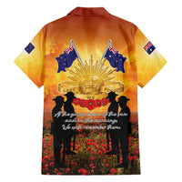 ANZAC Day Family Matching Off Shoulder Maxi Dress and Hawaiian Shirt Remembrance Tribute Soldiers And Poppy Field