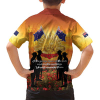 ANZAC Day Family Matching Tank Maxi Dress and Hawaiian Shirt Remembrance Tribute Soldiers And Poppy Field