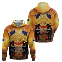 ANZAC Day Hoodie Remembrance Tribute Soldiers And Poppy Field LT05 - Polynesian Pride