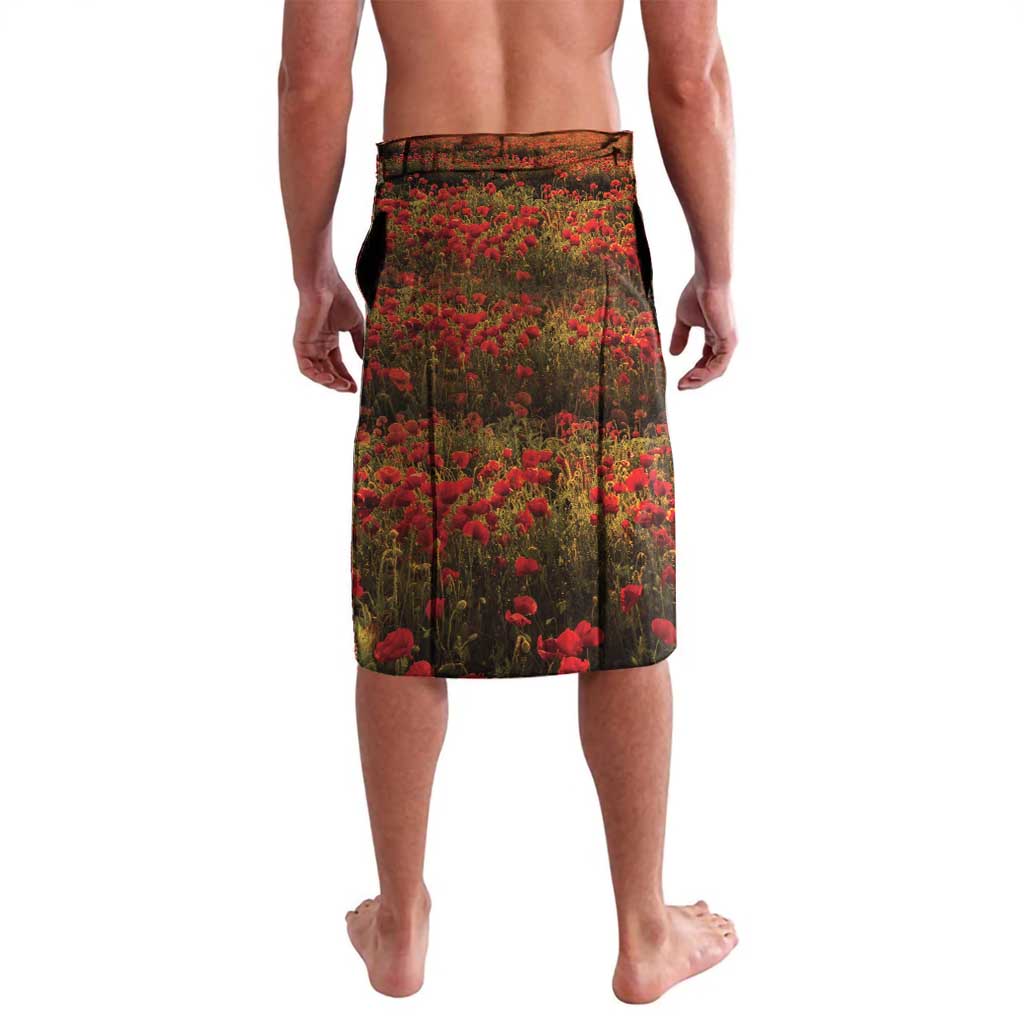 ANZAC Day Lavalava Remembrance Tribute Soldiers And Poppy Field LT05 - Polynesian Pride