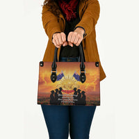 ANZAC Day Leather Bag Remembrance Tribute Soldiers And Poppy Field LT05 - Polynesian Pride