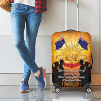ANZAC Day Luggage Cover Remembrance Tribute Soldiers And Poppy Field LT05 - Polynesian Pride