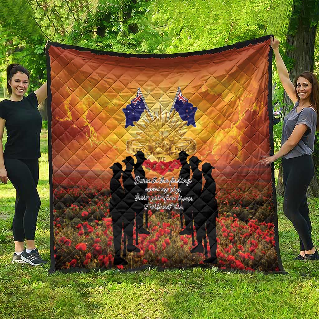 ANZAC Day Quilt Remembrance Tribute Soldiers And Poppy Field LT05 - Polynesian Pride