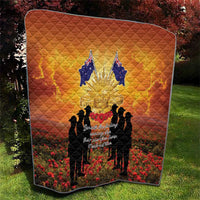 ANZAC Day Quilt Remembrance Tribute Soldiers And Poppy Field LT05 - Polynesian Pride