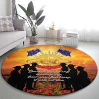 ANZAC Day Round Carpet Remembrance Tribute Soldiers And Poppy Field LT05 - Polynesian Pride
