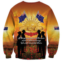 ANZAC Day Sweatshirt Remembrance Tribute Soldiers And Poppy Field LT05 - Polynesian Pride