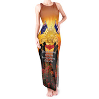 ANZAC Day Tank Maxi Dress Remembrance Tribute Soldiers And Poppy Field