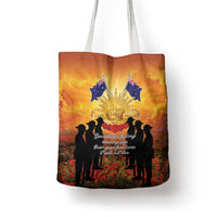ANZAC Day Tote Bag Remembrance Tribute Soldiers And Poppy Field LT05 - Polynesian Pride
