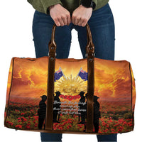 ANZAC Day Travel Bag Remembrance Tribute Soldiers And Poppy Field