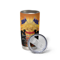 ANZAC Day Tumbler Cup Remembrance Tribute Soldiers And Poppy Field LT05 - Polynesian Pride