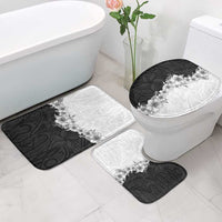 Hawaii Hibiscus Flowers Bathroom Set Grayscale Polynesian Pattern LT05 - Polynesian Pride