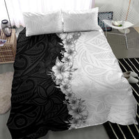 Hawaii Hibiscus Flowers Bedding Set Grayscale Polynesian Pattern LT05 - Polynesian Pride