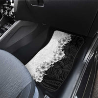 Hawaii Hibiscus Flowers Car Mats Grayscale Polynesian Pattern LT05 - Polynesian Pride