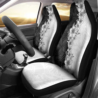 Hawaii Hibiscus Flowers Car Seat Cover Grayscale Polynesian Pattern LT05 - Polynesian Pride