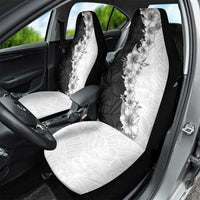 Hawaii Hibiscus Flowers Car Seat Cover Grayscale Polynesian Pattern LT05 - Polynesian Pride