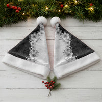 Hawaii Hibiscus Flowers Christmas Santa Hat Grayscale Polynesian Pattern LT05 - Polynesian Pride