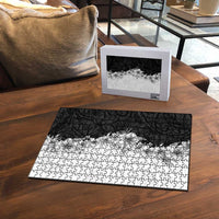 Hawaii Hibiscus Flowers Puzzle Grayscale Polynesian Pattern LT05 - Polynesian Pride