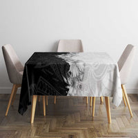 Hawaii Hibiscus Flowers Tablecloth Grayscale Polynesian Pattern LT05 - Polynesian Pride