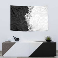 Hawaii Hibiscus Flowers Tapestry Grayscale Polynesian Pattern LT05 - Polynesian Pride