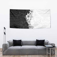 Hawaii Hibiscus Flowers Tapestry Grayscale Polynesian Pattern LT05 - Polynesian Pride