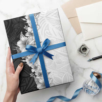 Hawaii Hibiscus Flowers Wrapping Paper Grayscale Polynesian Pattern LT05 - Polynesian Pride