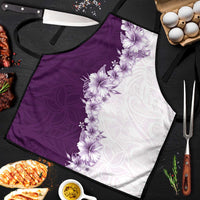 Hawaii Hibiscus Flowers Apron Purple Polynesian Pattern LT05 Purple - Polynesian Pride