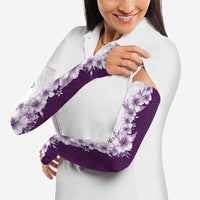 Hawaii Hibiscus Flowers Arm Sleeves Purple Polynesian Pattern LT05 - Polynesian Pride