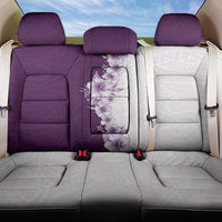 Hawaii Hibiscus Flowers Back Car Seat Cover Purple Polynesian Pattern