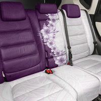 Hawaii Hibiscus Flowers Back Car Seat Cover Purple Polynesian Pattern
