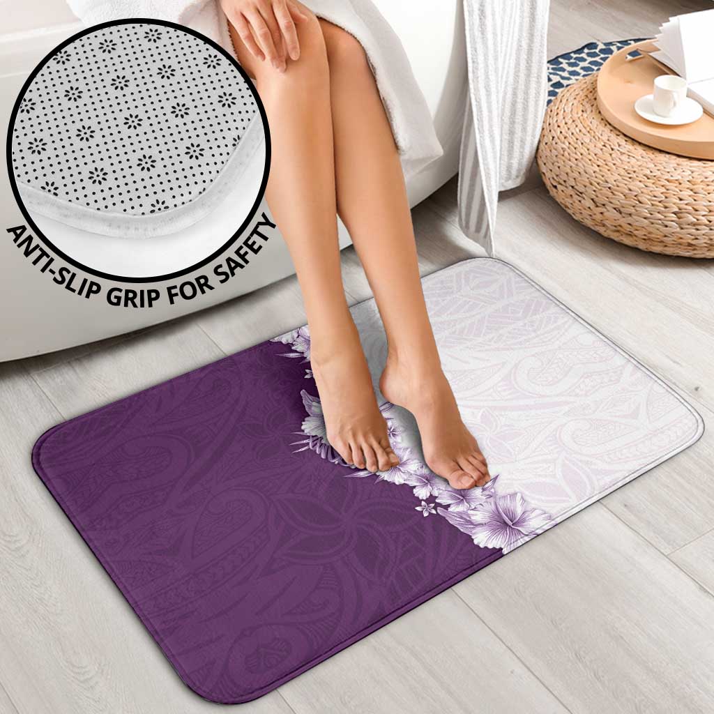 Hawaii Hibiscus Flowers Bathroom Set Purple Polynesian Pattern LT05 - Polynesian Pride