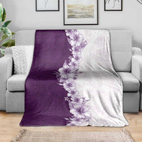 Hawaii Hibiscus Flowers Blanket Purple Polynesian Pattern LT05 - Polynesian Pride