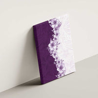 Hawaii Hibiscus Flowers Canvas Wall Art Purple Polynesian Pattern LT05 - Polynesian Pride